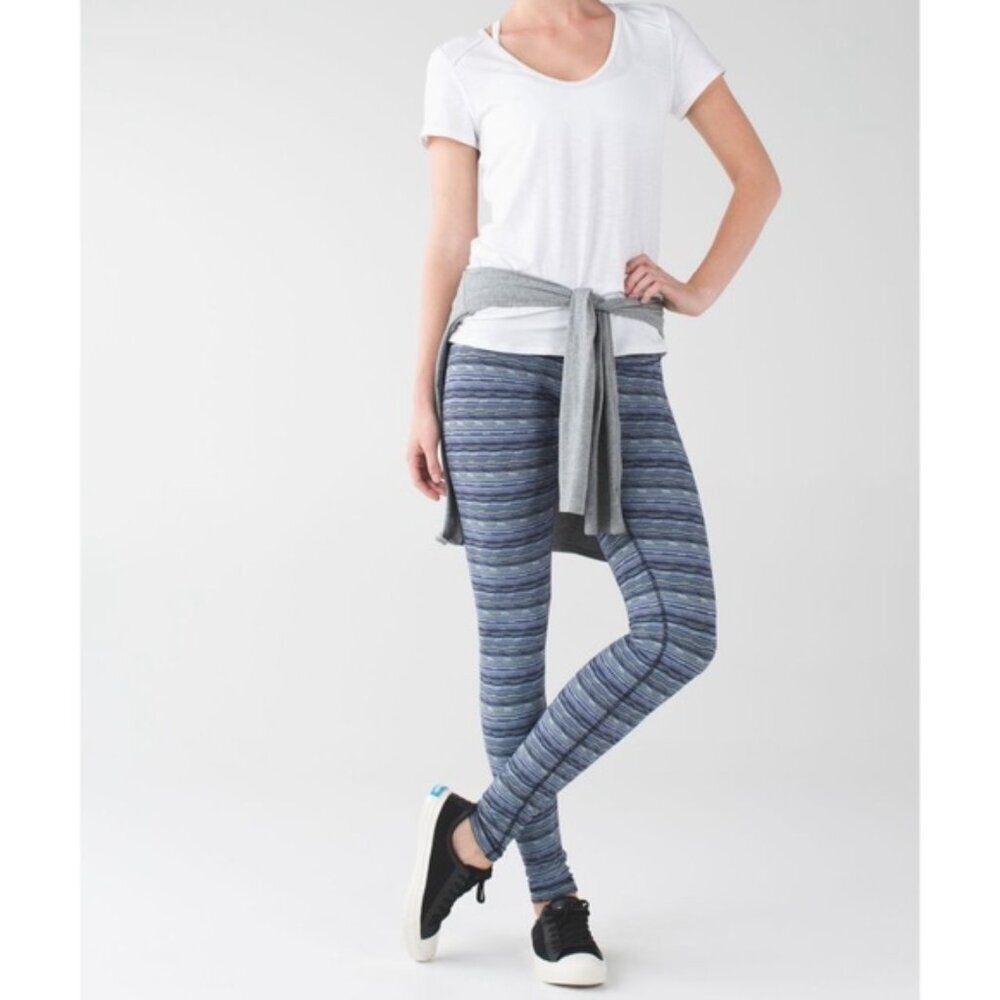 Lululemon Women's Wunder Under Pant lll Legging in Space Dye Twist Sapphire Blue